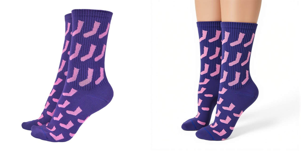 Product Mockup - socks on model