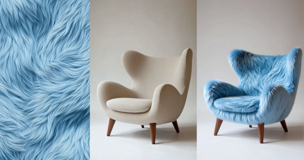 Texture Transfer - fur chair